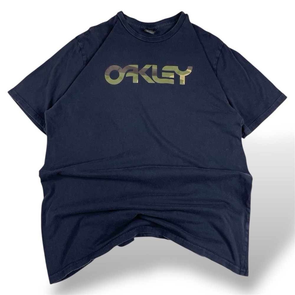 Oakley Tshirt Men's Size 2XL Camo Logo Black Shirt